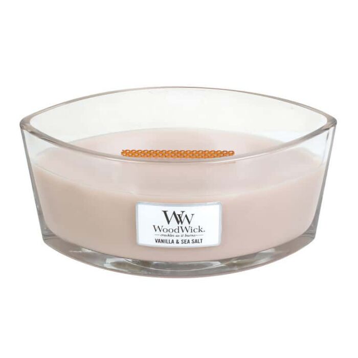 WoodWick Hearthwick Candle – Vanilla & Sea Salt